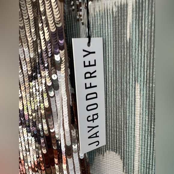 Jay Godfrey San Jose Fringe Sequin Mini Dress - XS/ 00 - Picture 6 of 9